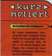 Auzug aus MOTORRAD Nr.15 v. 10.07.1999 Service - Journal